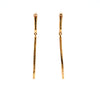 long modern linear diamond drop earrings set in 14k yellow gold t.w. 0.47
