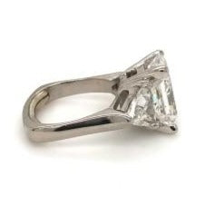 radiant cut 6.12ct diamond engagement ring d si 1 gia certified