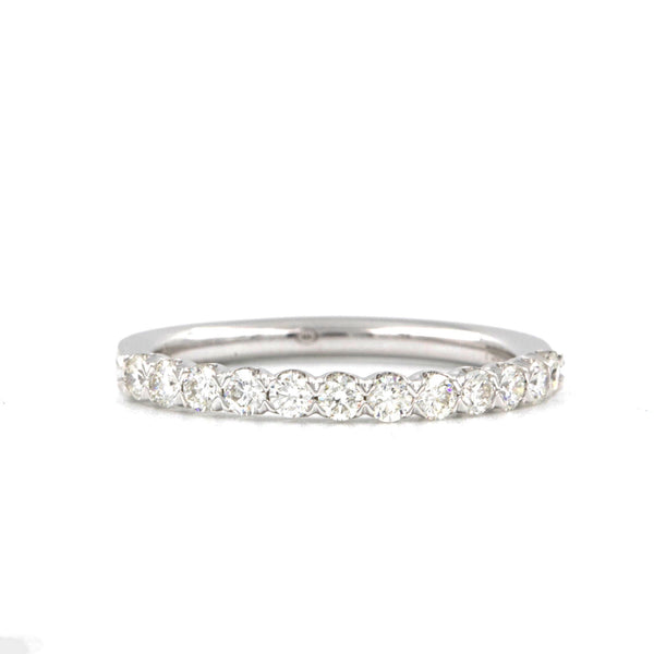 Christopher Designs Diamond Wedding Band, Made with 18K W.G, 8 Diamonds at 0.85t.w. size 6 | Blacy's Fine Jewelers