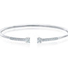 A. Link Diamond Bangle Cuff 18K White Gold 20 Round Diamond 0.48 ctw | Blacy's Fine Jewelers