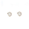 diamond studs post earring 0.55 cts 3 prong martini setting 14k white gold