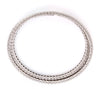 flexi double row diamond tennis bracelet 6.50 carats t.w.14k white gold