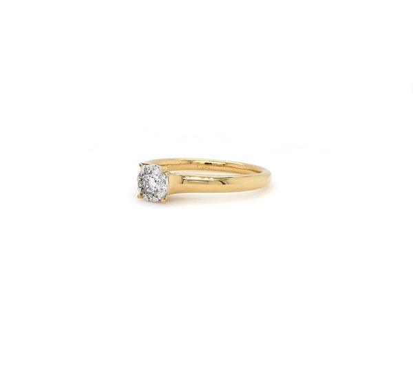 18K Yellow Gold Memoire Bouquet Collection Ring | Blacy's Fine Jewelers