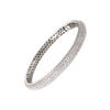 18K White Gold 5 Row Pave Bangle Bracelet 266 Diamonds equals 3 ctw S Hinge Wide Opening for Effortless On and Off | Blacy's Fine Jewelers, Memoire