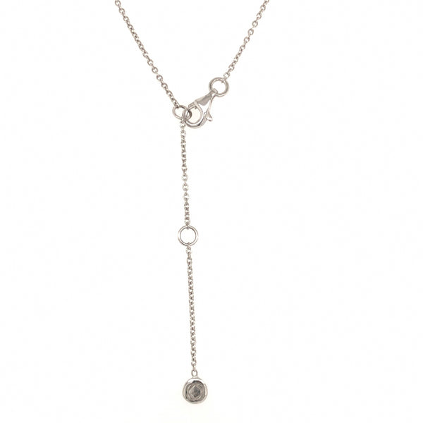 A. Link 5 Stone Drop Diamond Necklace Adjustable Chain 0.62ctw 18 Karat White Gold | Blacy's Fine Jewelers