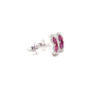 asba collection invisible set sweet alhambra earstuds ruby and diamond earrings1.62ct set in 14kt white gold