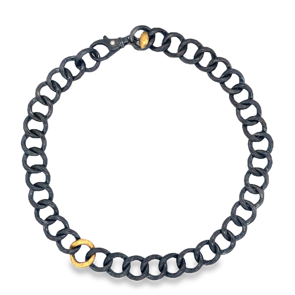 Lika Behar Chain Game CARLA Collection Necklace in 24k Gold Fusion