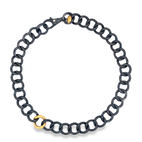 Lika Behar Chain Game CARLA Collection Necklace in 24k Gold Fusion