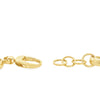 Paperclip Chain Link With Pave Diamond Set in 14 kt Yellow Gold Bracelet