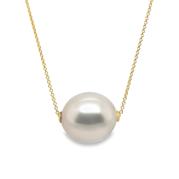 ASBA Collection Single South Sea Pearl Necklace Set in 14KY Gold