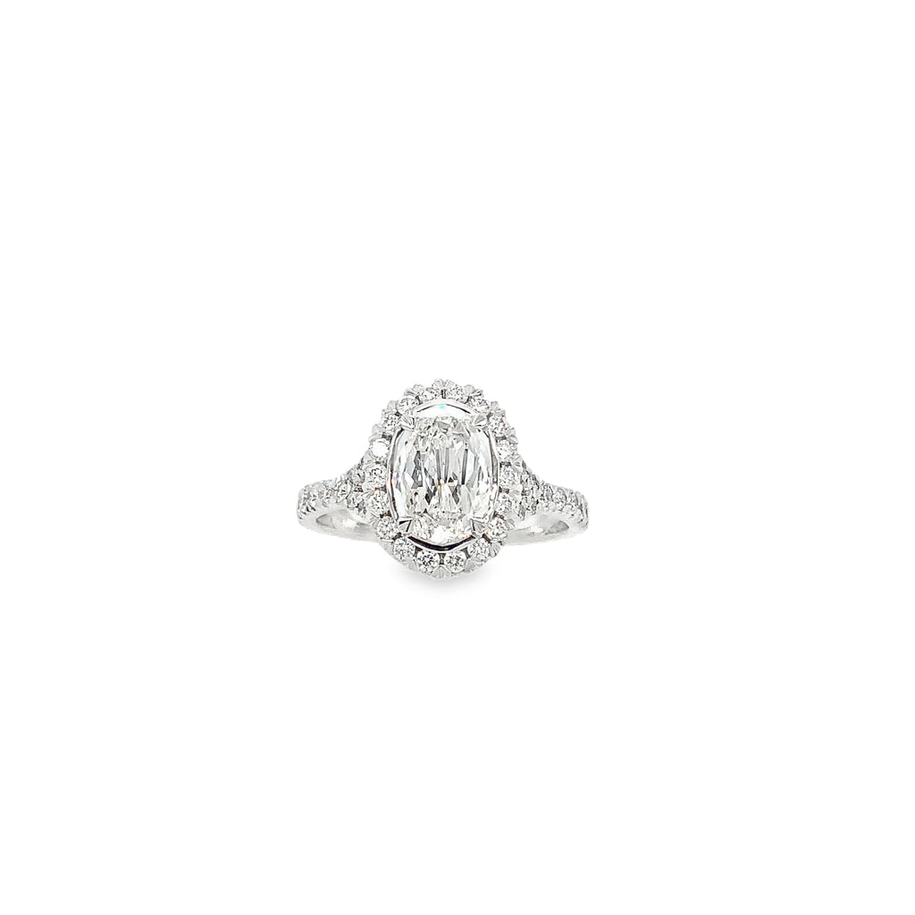 Christopher Designs L' Amour Oval Halo cts Diamond