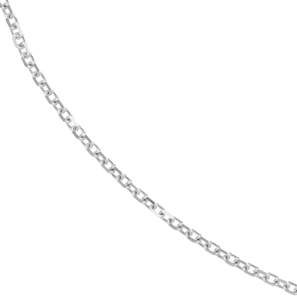 Diamond Cut Cable Link Chain in 14K White Gold