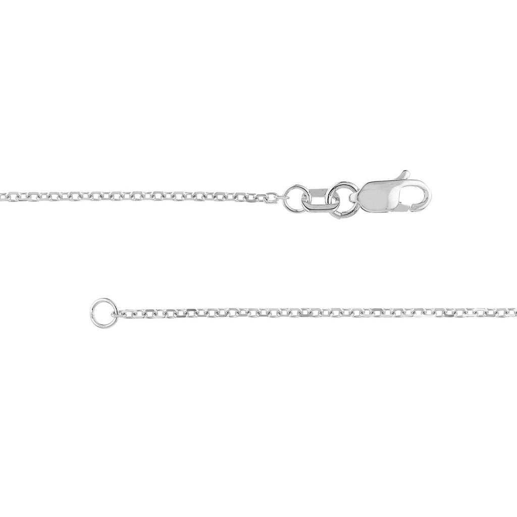 Diamond Cut Cable Link Chain in 14K White Gold