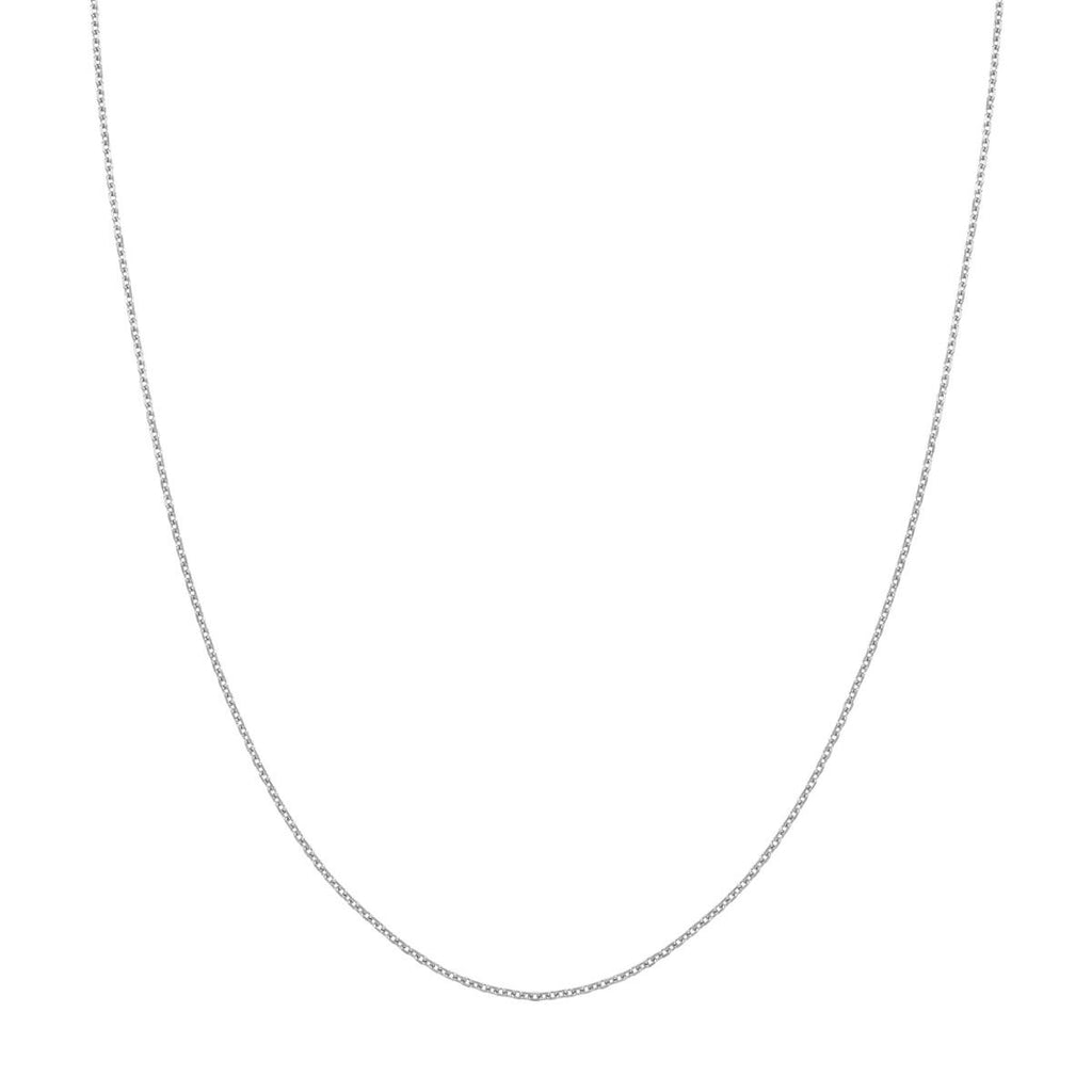 Diamond Cut Cable Link Chain in 14K White Gold