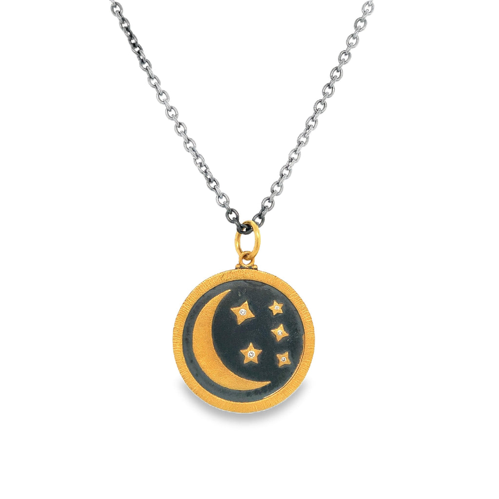 Lika BeharTreasures and Talismans, Yin and Yang MEDALLION Collection with Diamon