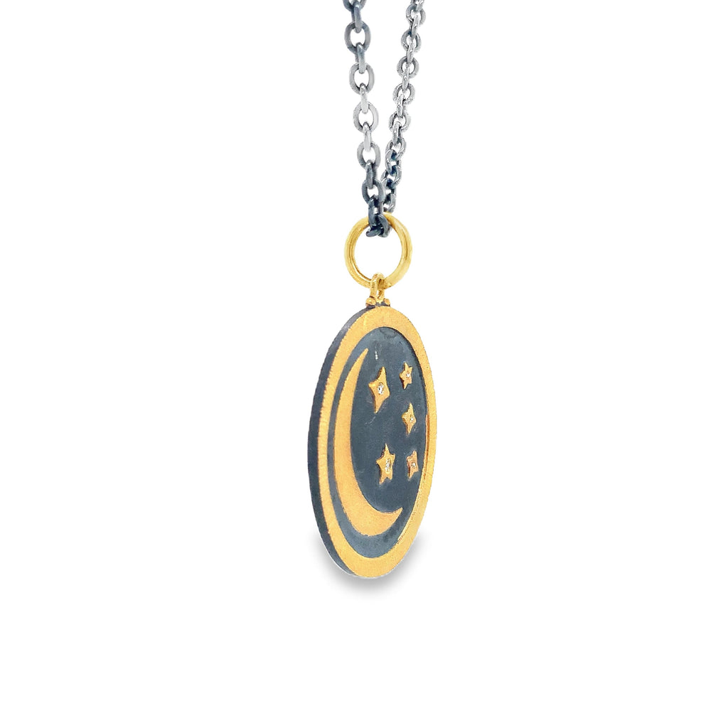 Lika BeharTreasures and Talismans, Yin and Yang MEDALLION Collection with Diamon