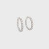 A Link Collection Classic Inside and Outside Diamond Hoop Earring set in 18K Whi