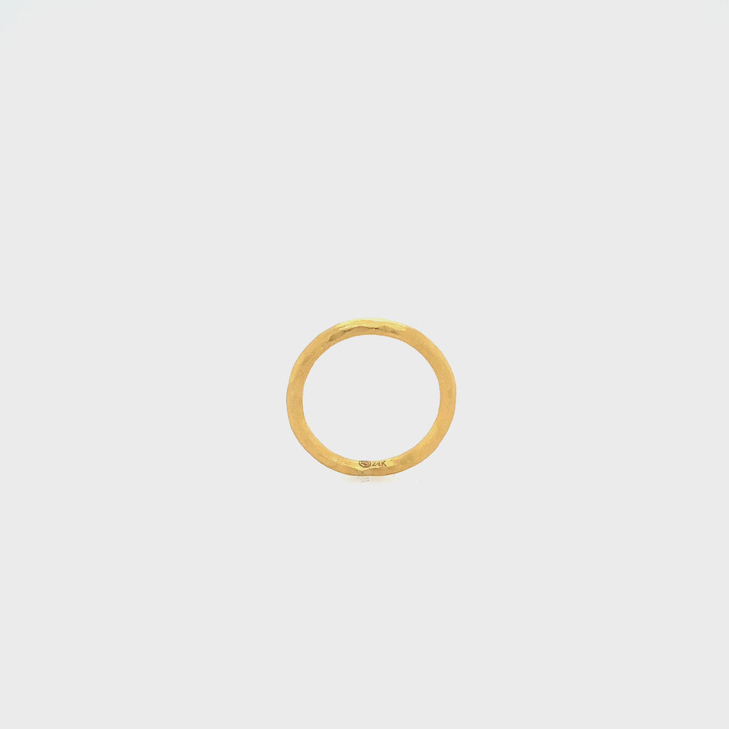 Lika Behar Pure Love Deserves Pure Gold Hammered 22Kt Stackable Band