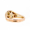 natural fancy intense cognac and pink diamond halo ring 14 kt rose gold