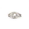 diamond semi mounting halo style split shank design 14k white gold