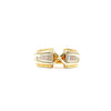 diamond baguette semi mounting ring with 12 tapered baguettes 0.68ctw  channel set in 14k yellow gold and white gold