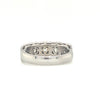 christopher designs crisscut® asscher cut 5 stone halo diamond band 18k white gold 1.62 cts t.w.