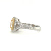 Christopher Designs L' Amour Crisscut Fancy Yellow 0.55ct Diamond Ring, 18K W.G. | Blacy's Fine Jewelers
