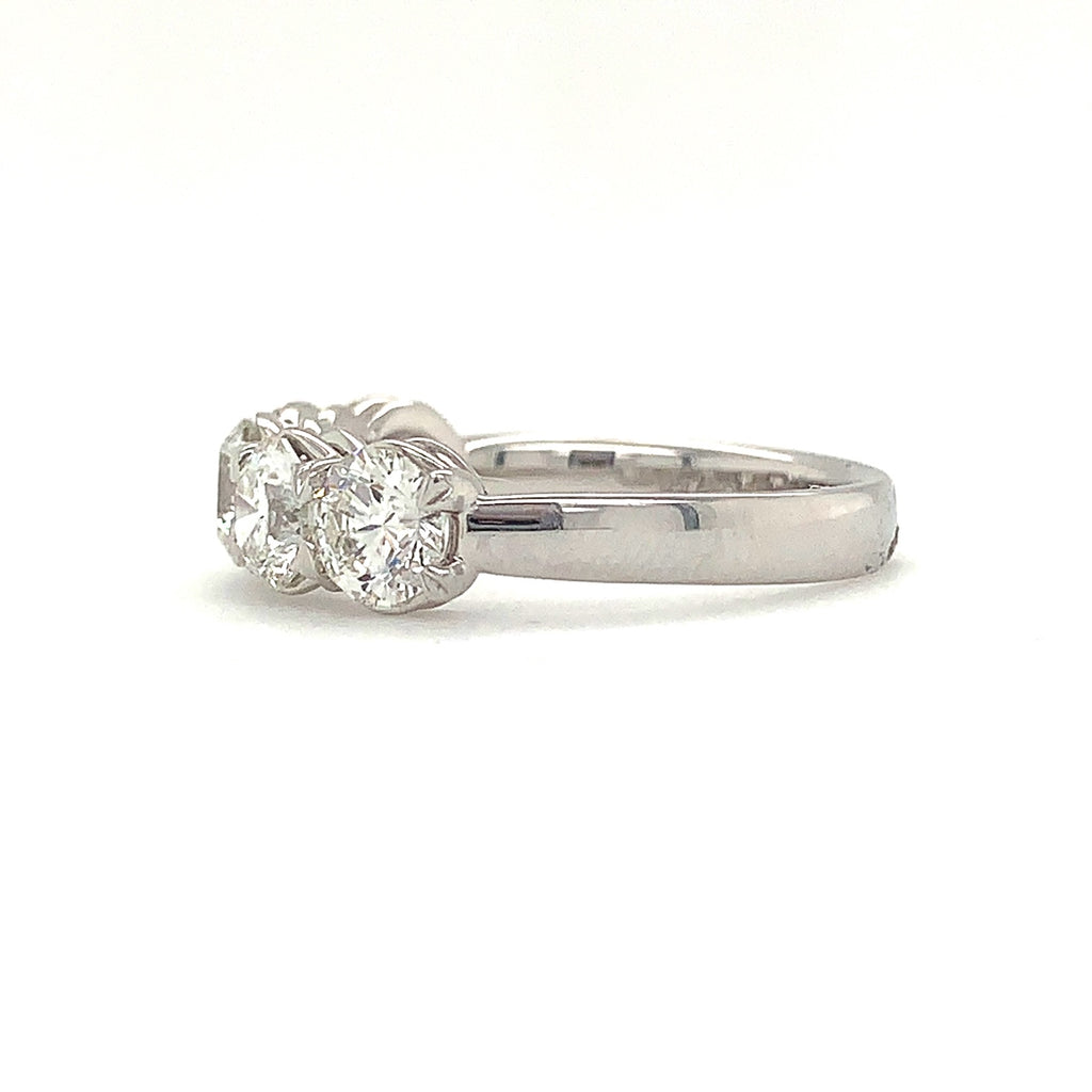 Christopher Designs Crisscut Brilliant 5 stone Diamond Band, 18K White Gold, 2.09ctw Diamonds | Blacy's Fine Jewelers