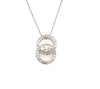 forever i do marriage anniversary infinity diamond pendant in 14k white gold 0.97 ctw