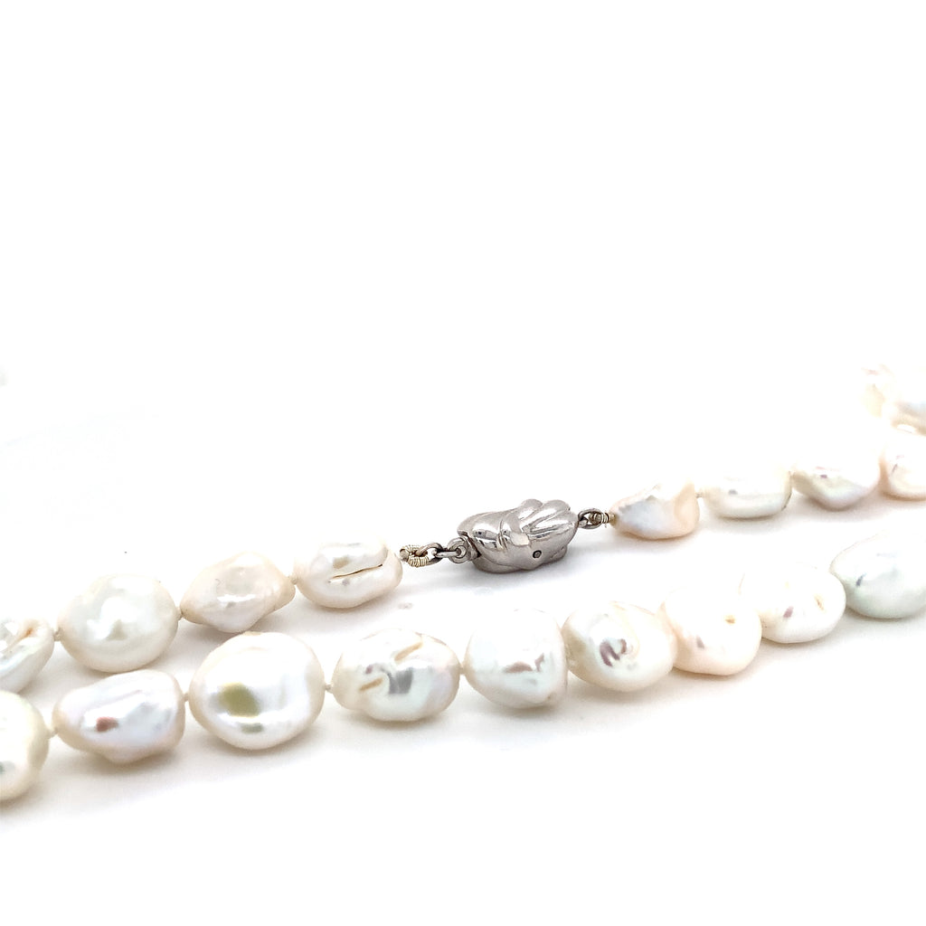 Natural Keshi Pearl Necklace 10mm 36 Inches Long Blacy's Fine Jewelers–  Blacy's Vault