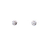 small diamond studs with threaded post and back set in 14k white gold