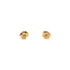 one pair of 3mm ball stud earrings14kt yellow gold with bright finish, friction backs included