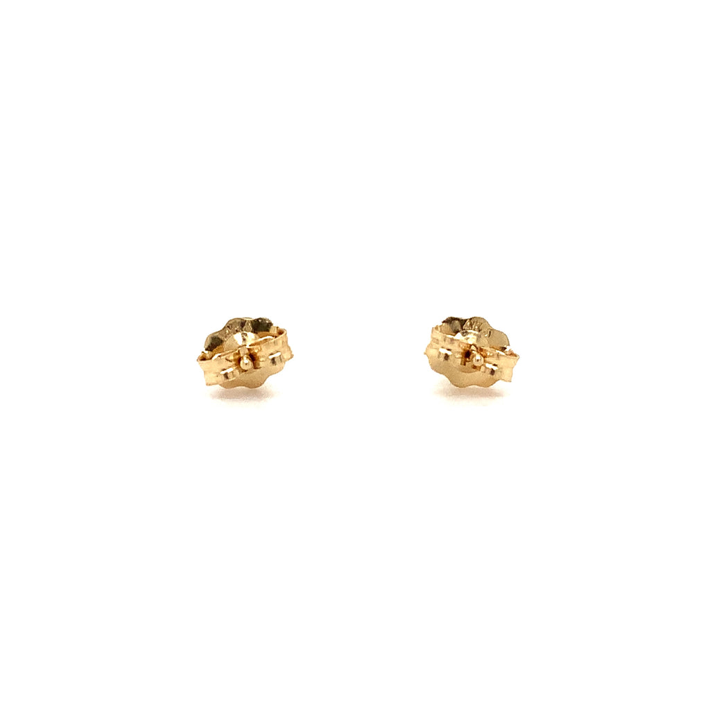 one pair of 3mm ball stud earrings14kt yellow gold with bright finish, friction backs included