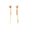 long modern linear two piece diamond earrings set in 14k yellow gold 0.37 cts t.w.