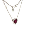 custom design diamond pendant for vivid red pigeon blood natural gem quality ruby heart shaped  4.04 cts