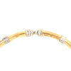 christopher designs flexi diamond memory cuff collection 14 kt  yellow and w gold rondell design