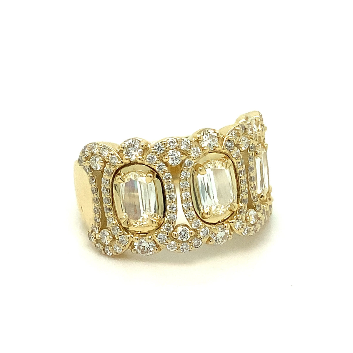 Christopher Designs L'Amour Crisscut® Three stone Diamond Ring set in ...