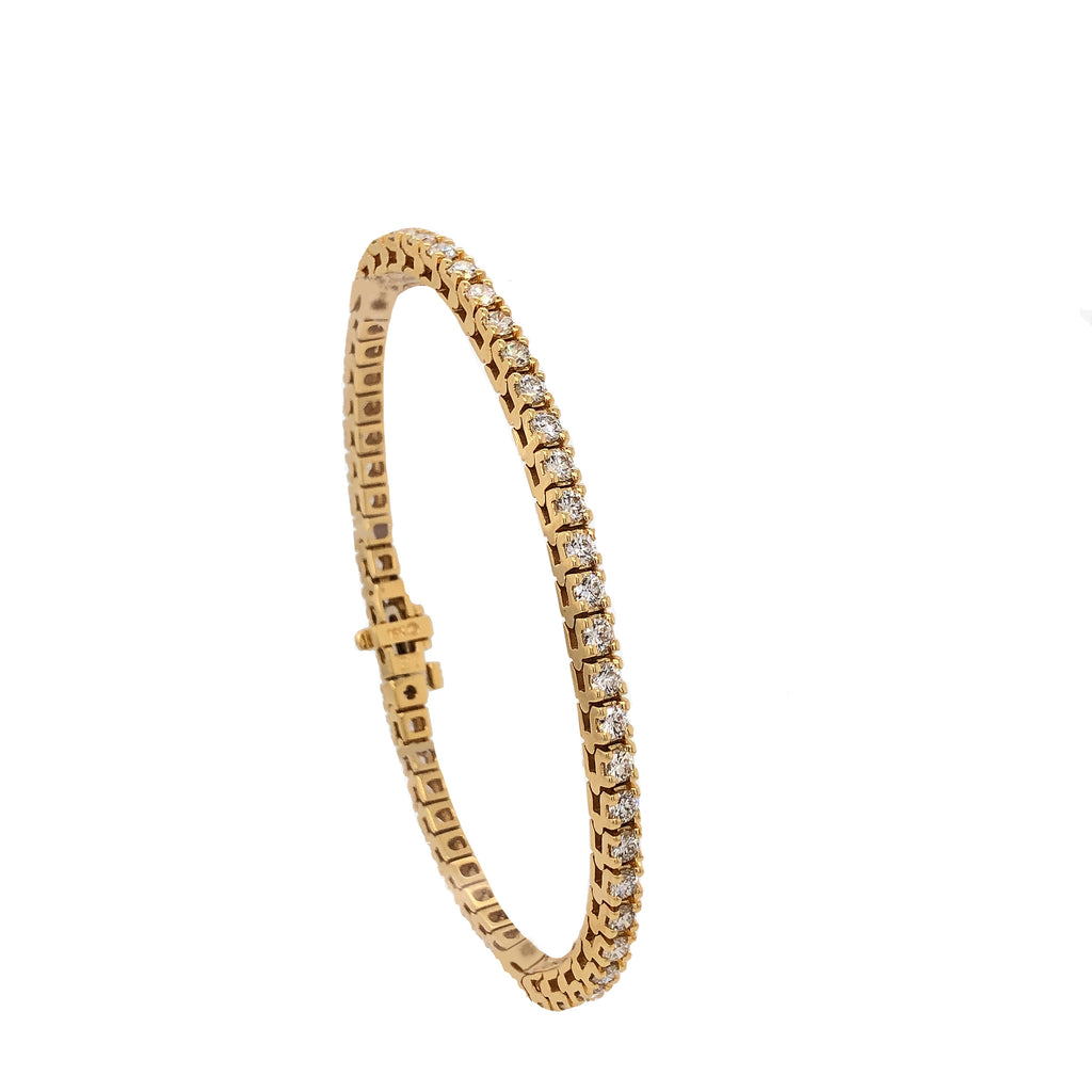 A. Link Classic 4 Prong Diamond Tennis Bracelet 18K Yellow Gold 52 Diamond 4 ctw | Blacy's Fine Jewelers