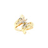 simon golub fashion bypass retro yellow gold semi mounting 10 round brilliant diamonds 0.25 ctw 14k yellow gold
