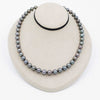 cultured tahitian 8.2 -10 mm pearls 17 inch necklace with a fancy 14 kt white gold clasp.