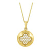 thyme-leaved bluets pavée diamond pendent 0.35 ctw . 14k yellow gold