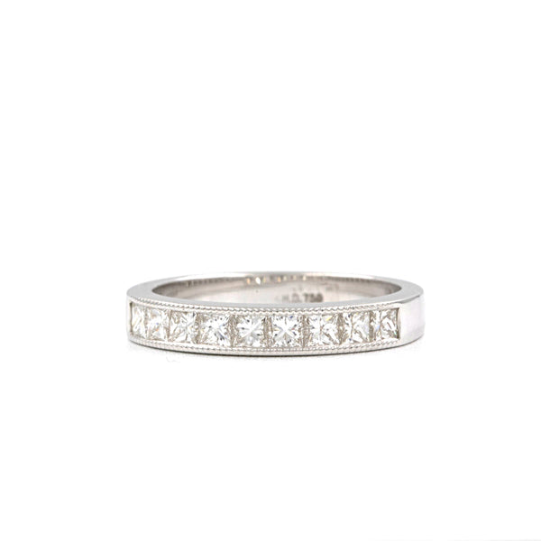 christopher designs stackable princess cut diamond band 0.72ctw 18k white gold band
