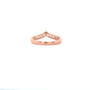 two row "v" shaped diamond stackable band set in 14 kt rose gold