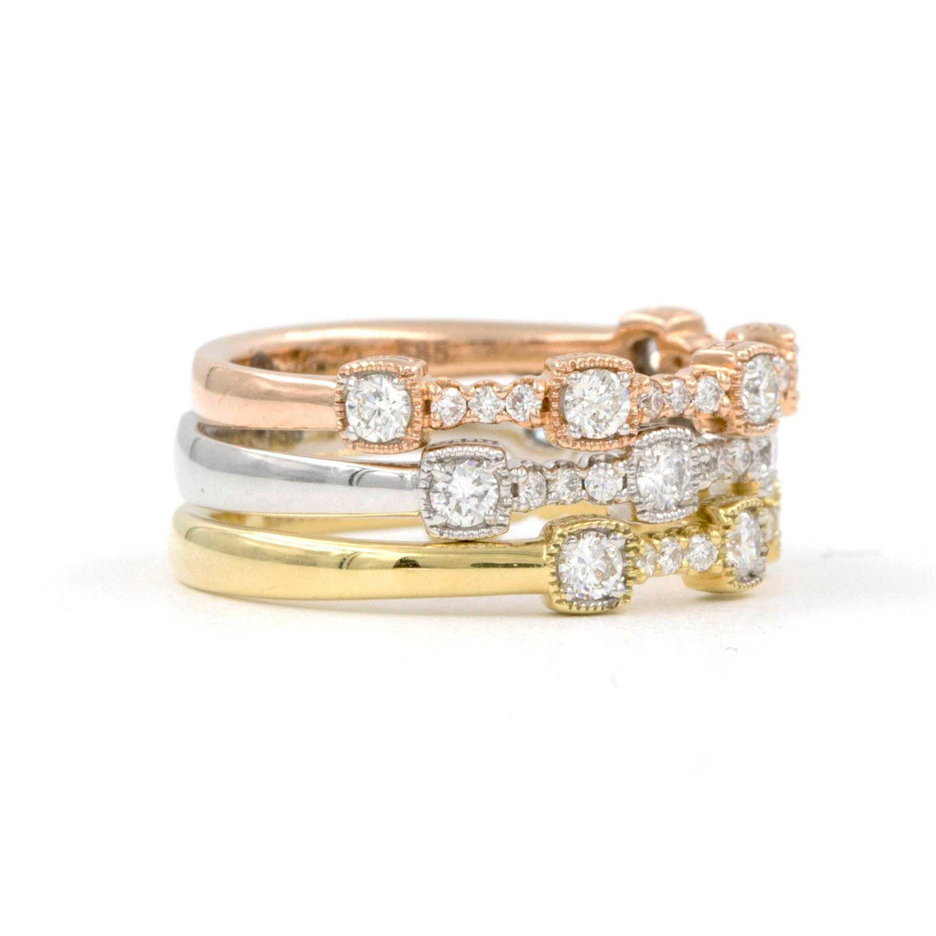 christopher designs stackable diamond band 17 diamonds 0.25ctw 18k rose gold