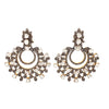 polki diamond chandelier salt and pepper earrings 4.55 ctw sterling silver and gold vermeil