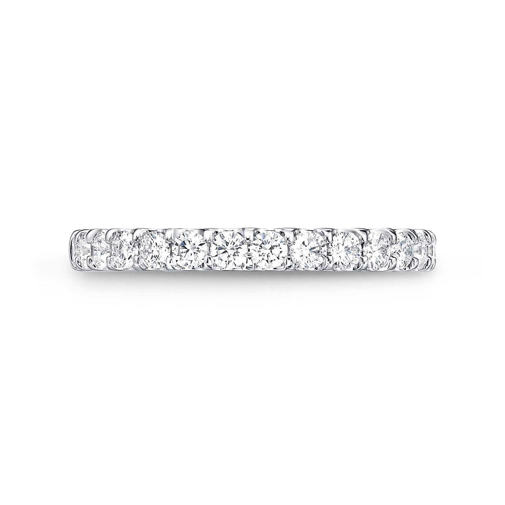 Memoire Half Eternity Diamond Odessa Band Platinum 11 Round Brilliant Diamonds equals to .78 ctw | Blacy's Fine Jewelers