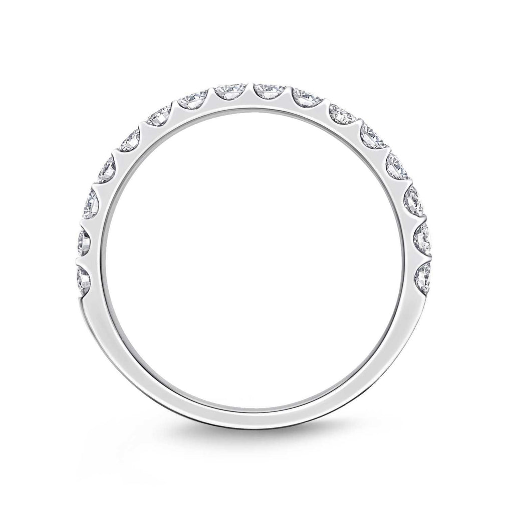 Memoire Half Eternity Diamond Odessa Band Platinum 11 Round Brilliant Diamonds equals to .78 ctw | Blacy's Fine Jewelers