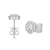 Memoire 18K White Gold Blossom Collection Diamond Earrings 22 Diamonds equals 1.52ctw | Blacy's Fine Jewelers