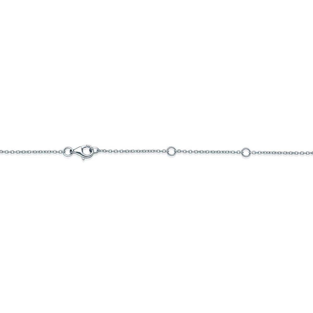 Memoire Classic Bar Necklace 12 Round Brilliant Diamonds Equal 0.29 ctw 18K White Gold | Blacy's Fine Jewelers