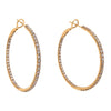 diamond hoop earrings french clip and post 18k yellow gold